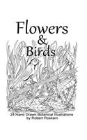 Flowers and Birds: 24 Hand Drawn Botanical Illustrations by Robert Roskam