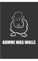 Komme was Wolle von ECHT SCHAF DESIGN: Blanko Notizbuch, ca. A5, 120 Seiten