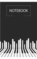 NOTEBOOK PIANO Standard Wirebound Manuscript Paper (black Cover)