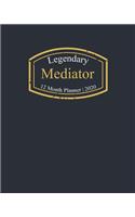 Legendary Mediator, 12 Month Planner 2020: A classy black and gold Monthly & Weekly Planner January - December 2020