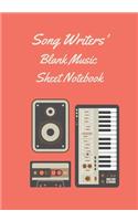 Songwriter's Blank Music Sheet Notebook