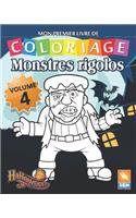 Monstres Rigolos - Volume 4: Livre de Coloriage Pour les Enfants - 25 Dessins à colorier(4 Monstres Rigolos)