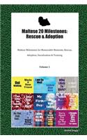 Maltese 20 Milestones: Rescue & Adoption: Maltese Milestones for Memorable Moments, Rescue, Adoption, Socialization & Training Volume 1