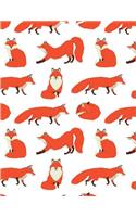 Fox Notebook Grid: Wildlife Animal Grid Paper Page Journal Squared Graph Sheet Graphing Doodling Drawing Sketching Journaling Women Girl Men Boy Teen Writing Diary Sch(1 Fox Notebook Grid)