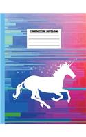 Composition Notebook: Unicorn Rainbow Composition Book for School - Composition Book Journal 150 Pages (8.5 x 11, College Ruled) Back to School Notepad for Girls, Student