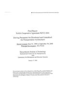 Driving Parameters for Distributed and Centralized Air Transportation Architectures