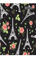 Graph Notebook: Paris Themed Notebook, B5 Grid Journal, Travelers Notebook, Memory Book, Diary, Planner 120 Pages, V.43