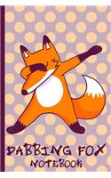 Dabbing Fox Wide Ruled Notebook