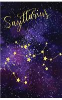 Journal Notebook Zodiac Sign Sagittarius Constellation: 162 Lined and Numbered Pages With Index Blank Journal For Journaling, Writing, Planning and Doodling.(9 Lined Journal)