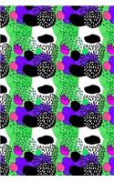 Journal Notebook Abstract Watercolor Pattern Purple and Green