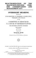 Reauthorization of the Magnuson-Stevens Fishery Conservation and Management Act