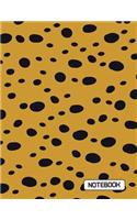 Notebook: Artist Dot On Orange Cover Notebook Journal Diary, 110 Dashed lines pages, 8.5" x 11", Date on top(16 Artist Cover Notebook)