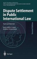 Dispute Settlement in Public International Law