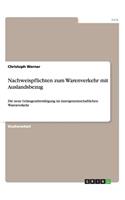 Nachweispflichten zum Warenverkehr mit Auslandsbezug