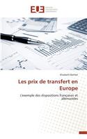 Les Prix de Transfert En Europe