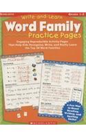 Write-And-Learn: Word Family Practice Pages Grades 1-2