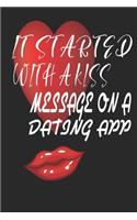 It Started With a Message on a Dating App: Hilarious Funny Valentines Day Gifts for Him / Her gifts for boyfriend gift for couples Perfect for those who love