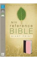 NIV, Reference Bible, Giant Print, Leathersoft, Burgundy/Pink