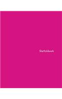 Sketchbook: Large Hot Pink Drawing Book