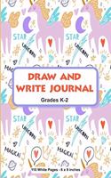 Draw and Write Journal Grades K-2 110 White Pages 6x9 inches
