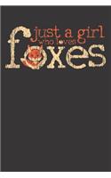 Notebook: Foxes Lover Animal Vintage Cute Fox Gift Dot Grid 6x9 120 Pages