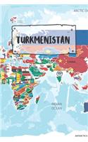 Turkmenistan: Liniertes Reisetagebuch Notizbuch oder Reise Notizheft liniert - Reisen Journal für Männer und Frauen mit Linien