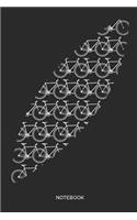 Notebook: Bicycle notebook Gift for cyclists, bike, Fixie Bike, mountain bike and racing bike fans, children, teenagers, women and men