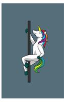Pole Unicorn: Pole Dancing Unicorn Perfect Gift Dot Grid Notebook/Journal (6x9)