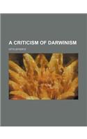 Criticism of Darwinism