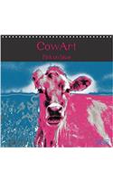 CowArt - Pink on blue 2018