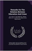 Remarks on the Relation Between Education and Crime