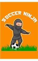 Soccer Ninja: 6" x 9" Log Notebook for Soccer Coaches, 100 pages, Orange