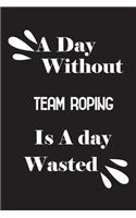 day without team roping is a day wasted