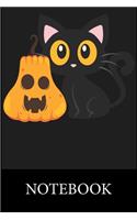 Bat Cat Pumpkins Notebook: Blank Lined Notebook, Composition Book for School, Writing Notes, Taking Notes, Recipes, Sketching, Christmas Halloween Gift