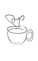 Coffee Notebook: College Ruled Line Paper Pages Journal 6 x 9 Inches (15,2 x 22,9 cm) - Coffee Gourmet Gift Idea - Diary, Photo Album or Recipes Booklet