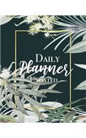 Daily Planner Undated: Tropical Leaves Pattern 12 Month Daily Calendar Planner 1 Year Daily/Weekly Organizer Journal for Business, Home and Office.
