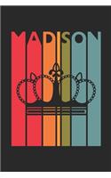 Madison: Vintage Custom Personalized Lined Name Notebook, Diary, Journal - Retro Birthday, Christmas Gifts for Daughter, Niece, Sister, Mom, Mother: Medium C
