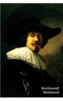 Rembrandt Notebook: Portrait of a Man in a Broad-Brimmed Hat Journal - 100-Page Beautiful Lined Art Notebook - 6 X 9 Artsy Journal Notebook (Art Masterpieces)