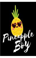 Pineapple Boy: Funny Beach Pineapple Vacation Gift Notebook for Boys