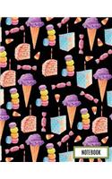 Notebook: Sweet Treats (Journal/Diary/Notebook) (Composition Book) (8.5 X 11 Large) Professionally Designed