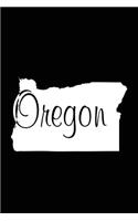 Oregon - Black Lined Notebook with Margins: 101 Pages, Medium Ruled, 6 x 9 Journal, Soft Cover