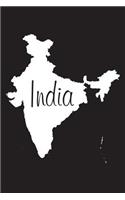 India - Black 101 - Lined Notebook with Margins - 6X9: 101 Pages, Medium Ruled, 6 x 9 Journal, Soft Cover