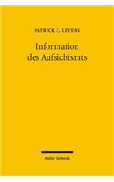 Information des Aufsichtsrats