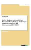 Analyse des kreativwirtschaftlichen Wandels im Ruhrgebiet und des Beitrages der Kreativwerkstätten der Kulturhauptstadt RUHR.2010