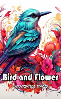 Bird and Flower Coloring Book for Adult