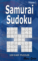 Samurai Sudoku: 100 Easy Puzzles (Volume 1) One puzzle per page