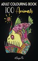 Adult Colouring Book 100 Animals