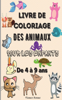 Livre de coloriage d'animaux pour les enfants de 4 à 9 ans