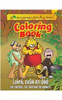 Coloring Book- The Tortoise, The Tiger & The Monkey