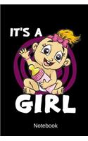 Notebook - It's a Girl: Pregnancy Diary